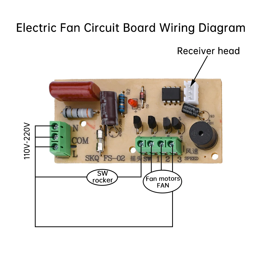 110V-240V Fan Remote Control Modified Board Control Motherboard Floor-to-ceiling Electric Fan Computer Board with Remote Control