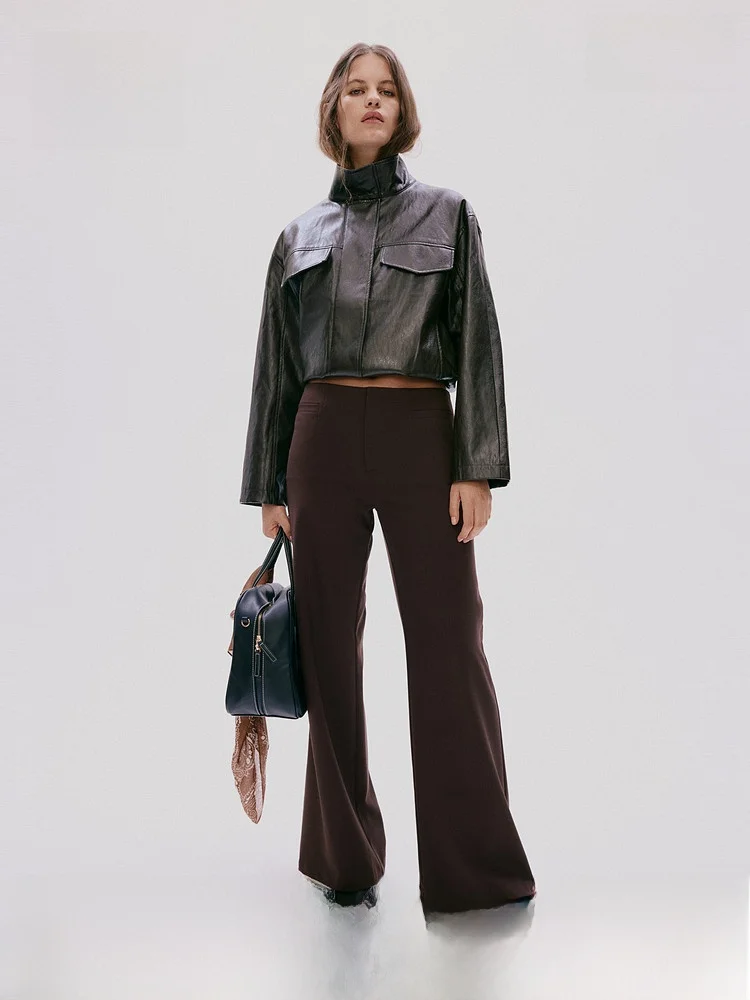 

H&M Spring 2026 Women's New Sle West Pants Classic Straight Leg Suit Trousers Profional And Ele Ladies' Pants