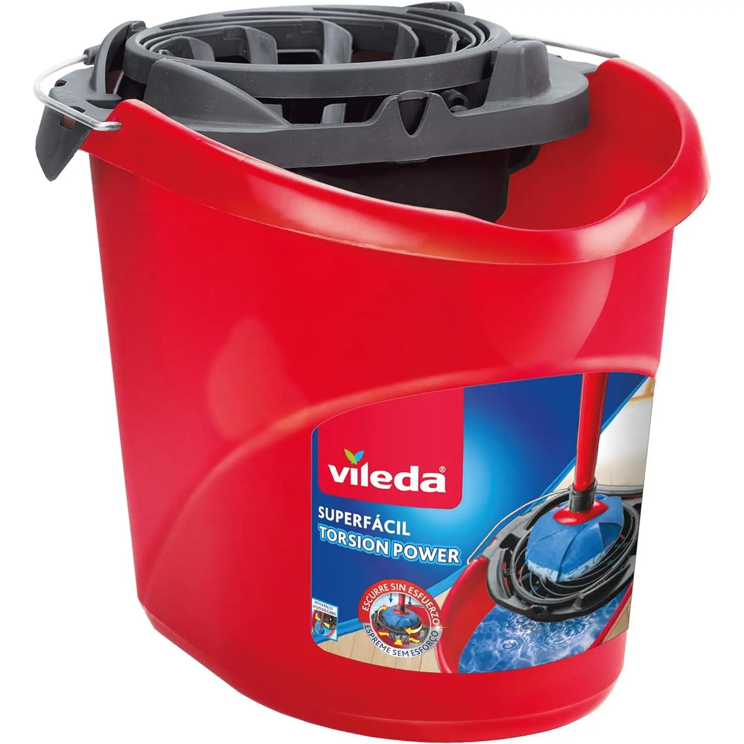 Vileda cube Torsion Power mop bucket with super easy drainer