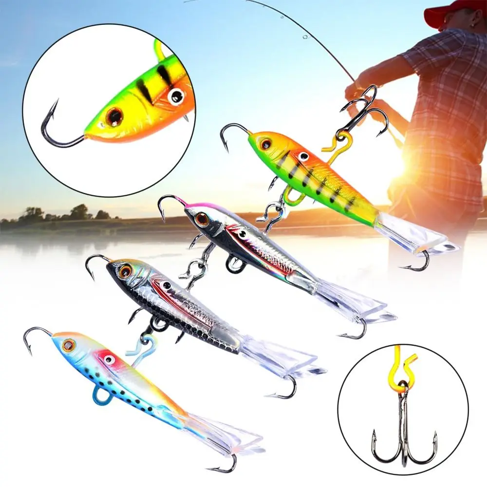 New 60mm/10.5g Winter Ice Fishing Lure AD-Sharp Artificial Ice Fishing Lure Balancer 3 styles Spoon Metal Lures High Quality