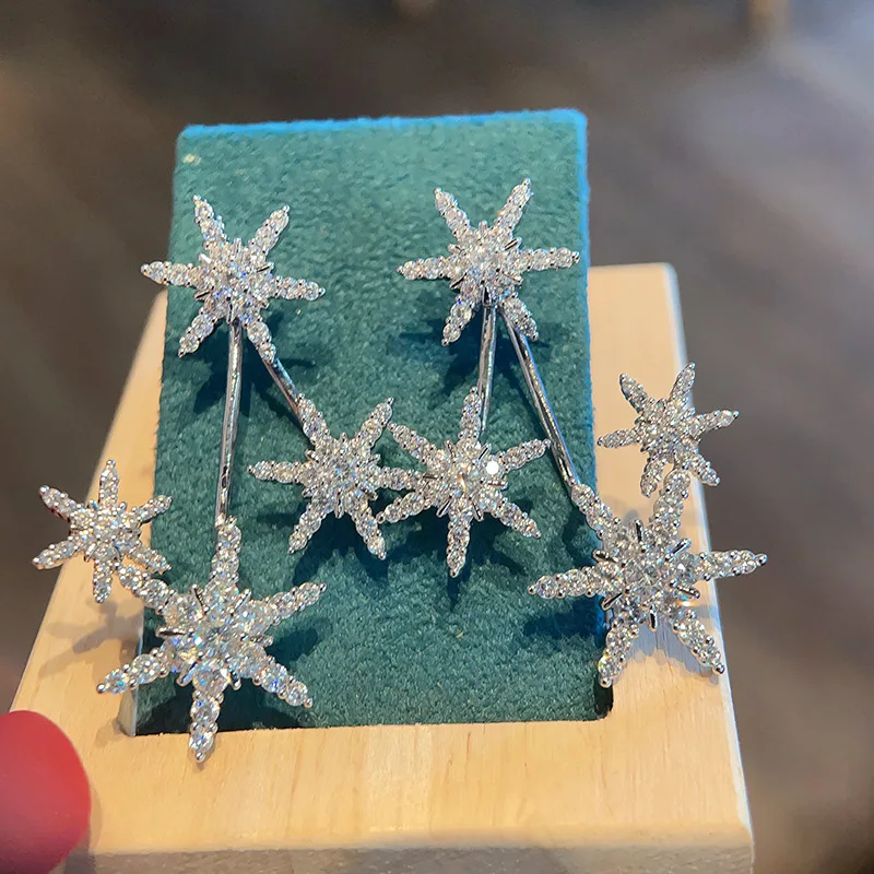 

Серьги HIBRIDE «Снежинка»: элегантные, изящные, с эффектом объемного объемного изображения, для повседневного ношения, ювелирные украшения, подарок на свадьбу или праздник, E399