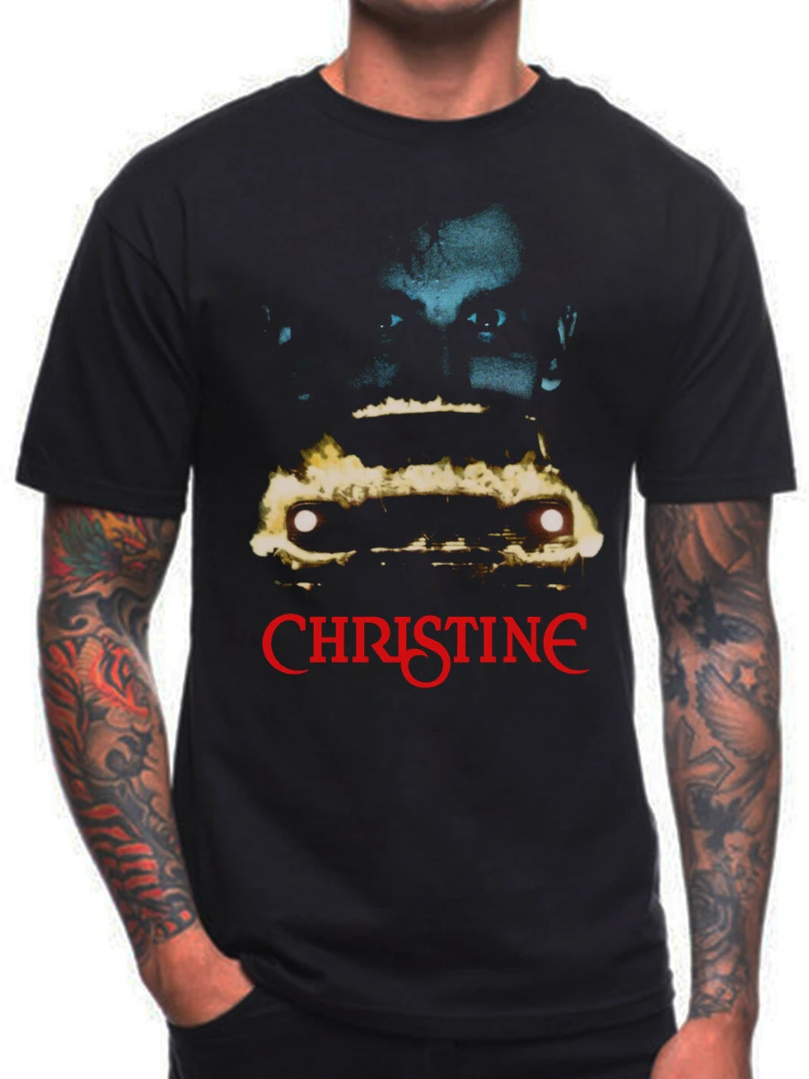 Unique Christine Shirt 1980\'s Horror Movie Film Cult T-Shirt Summer Cotton Short Sleeve O-Neck Mens T Shirt New S-3XL