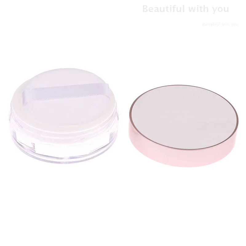 Tragbare Kunststoff Pulver Box Leere Lose Pulver Behälter Mit Sieb Kosmetische Sichter Lose Glas Reise Make-Up Container