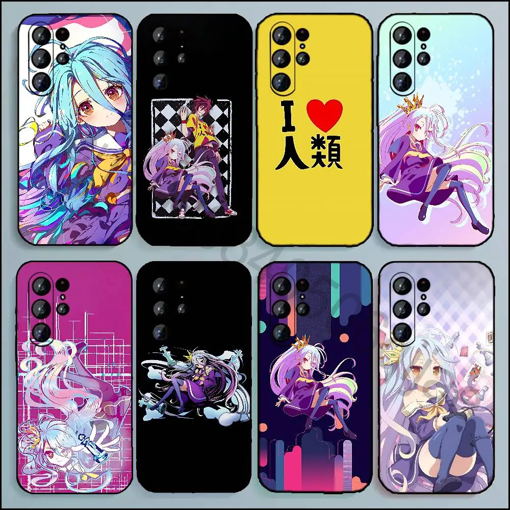 s-shiro Phone Case For Samsung Galaxy A13,21s,22,31,32,52,53,71,80,A91 Soft Black Shell
