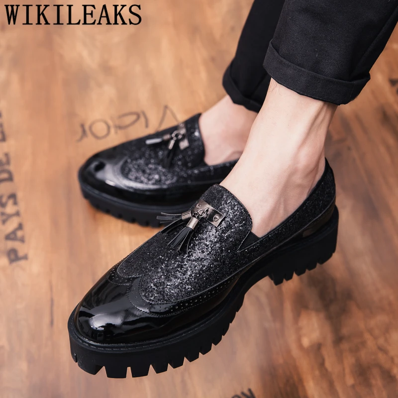 

Brogue Shoes Men Elegant Italian Designer Wedding Shoes Men Classic Brand Party Shoes For Men Zapatos De Hombre De Vestir Formal