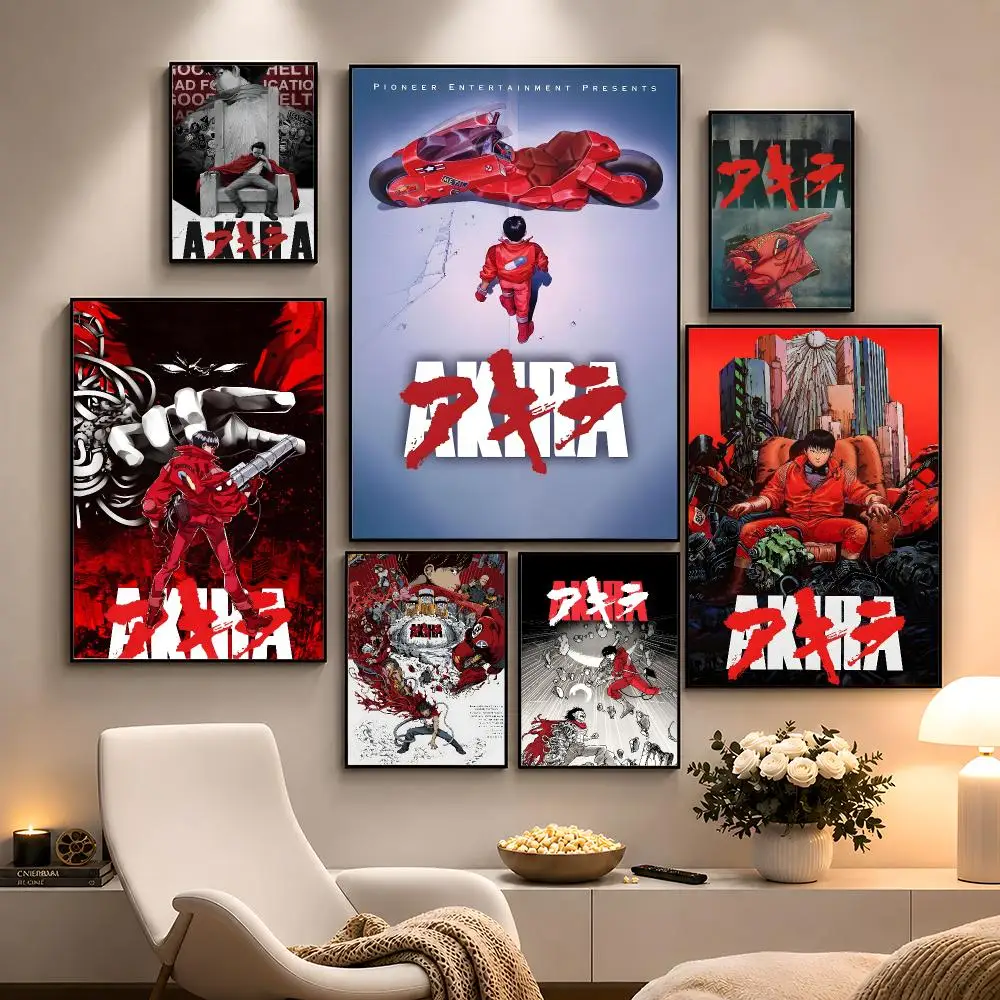 Anime Akira Cyberpunk Classic Poster Peel And Stick Wall Art PP Waterproof HD Bedroom Living Room Home Decor Gift
