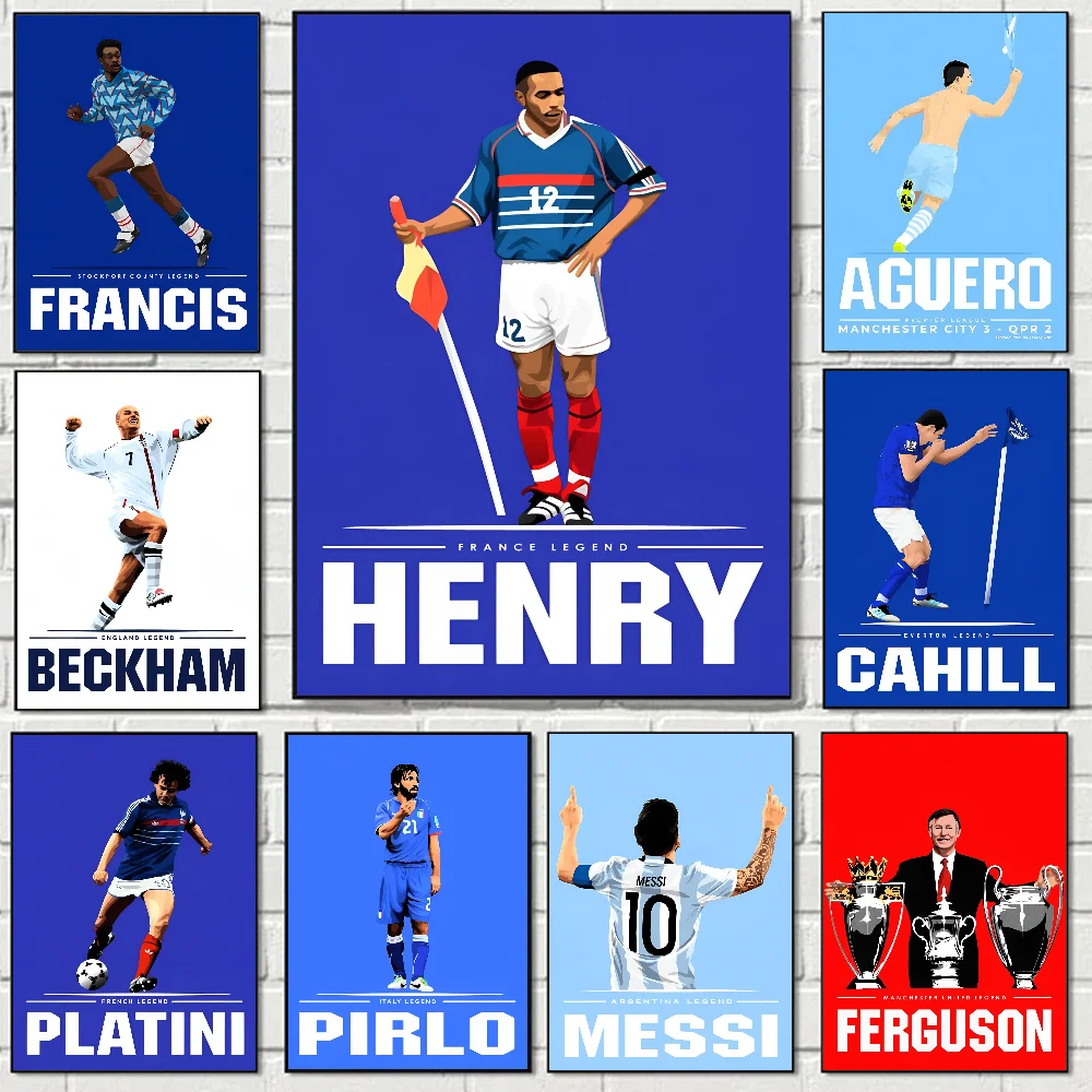 

Sport Soccer Football Player Star Poster Stickers Art Wall Murals Decor Game Room Decor Gifts HD Painting