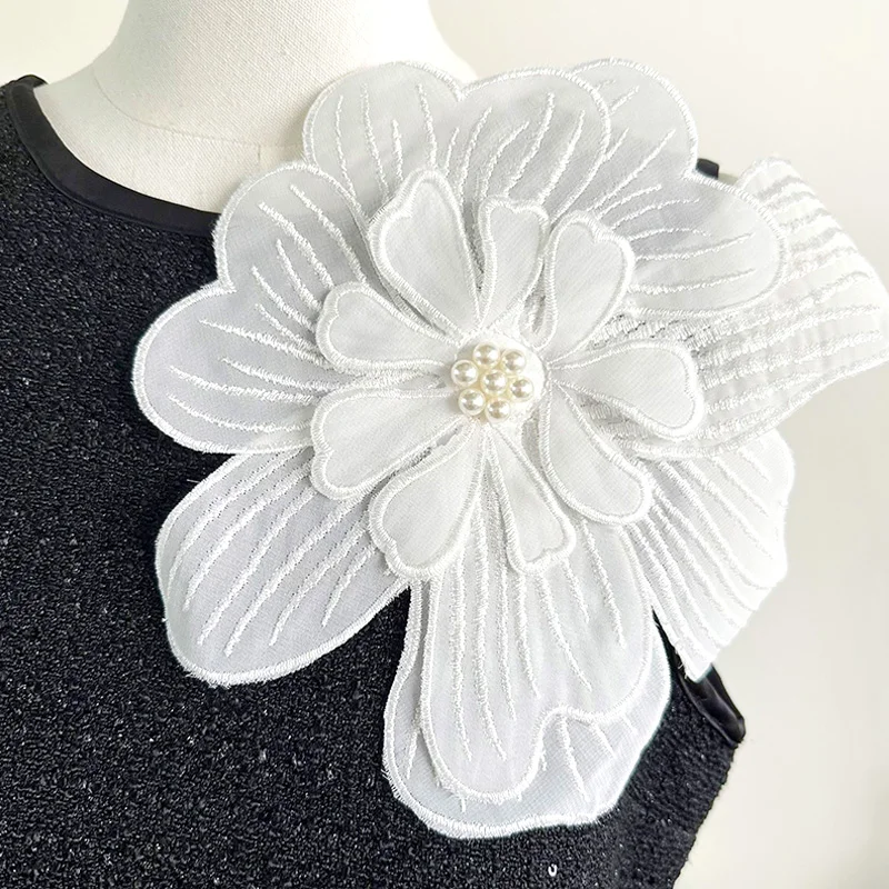 Fabric Flower Brooch Accessories Sweater Clothing Applique Lapel Pins Corsage Decor Party Ornaments Gift брошь цветок из ткани