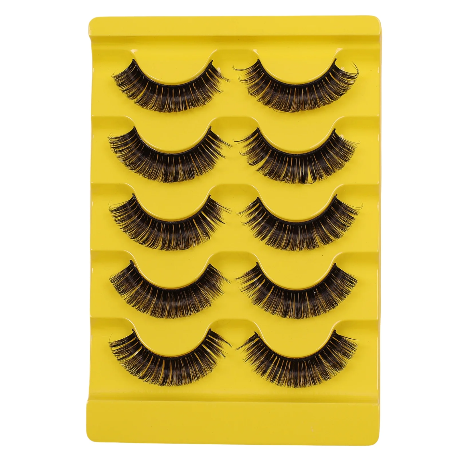 5 paires de cils bouclés russes avec stigmate épais, charme en fibre synthétique, mode européenne et américaine