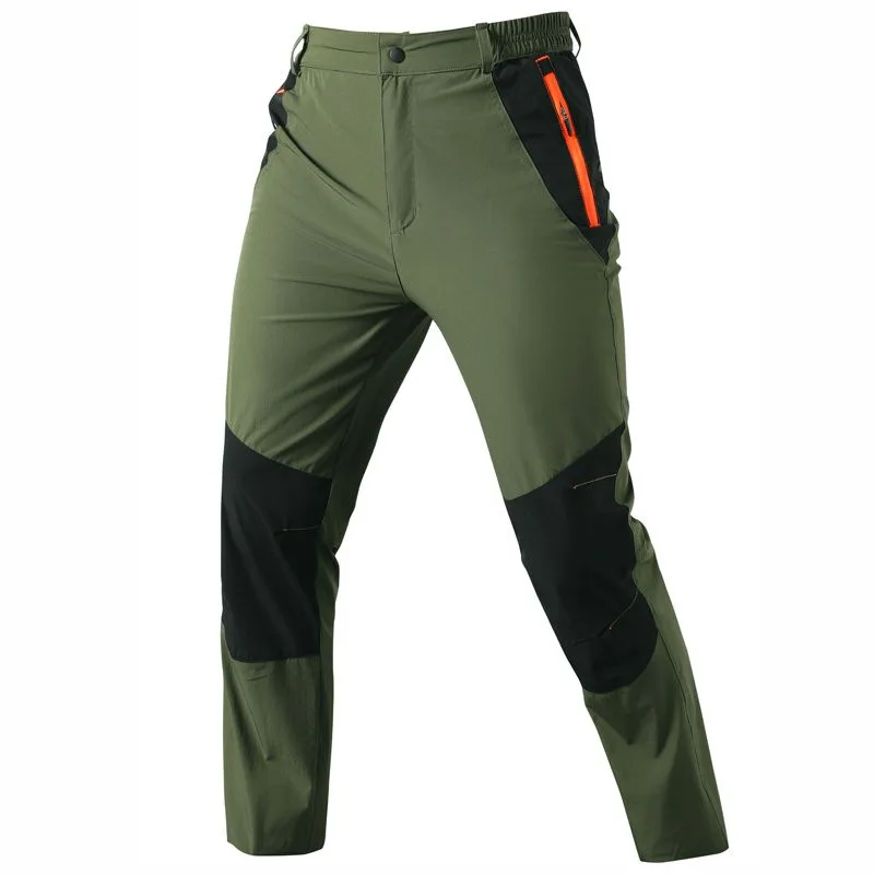 New Summer Men Thin Quick-drying Work Pants Outdoor Casual Sports Breathable Cargo Pants Straight Leg Loose Tooling Trousers XXL