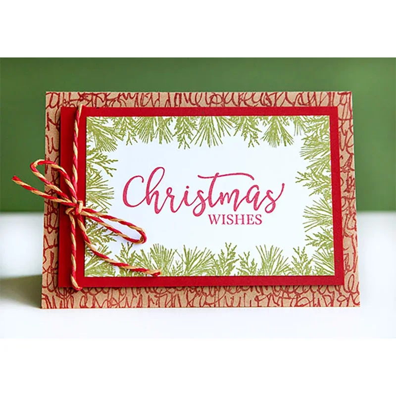 New Merry Christmas English Words timbri trasparenti per fai da te creazione di biglietti di auguri Album Scrapbooking No Metal Cutting Dies