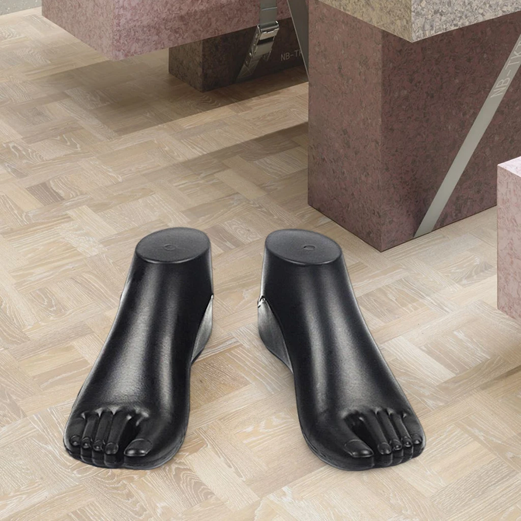 1 Pair Female Model Feet Adult Mannequin Foot For Sandal Shoes Sock Display Black