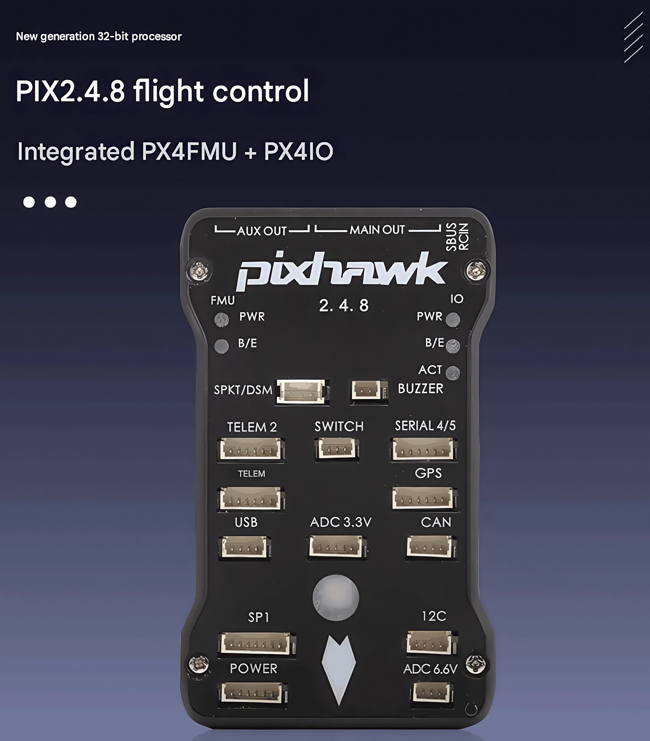 

pixhawk2.4.8 PIX32 bit APM flight control automatic fixed-point cruise control loses control and returns to PIx4 flight control