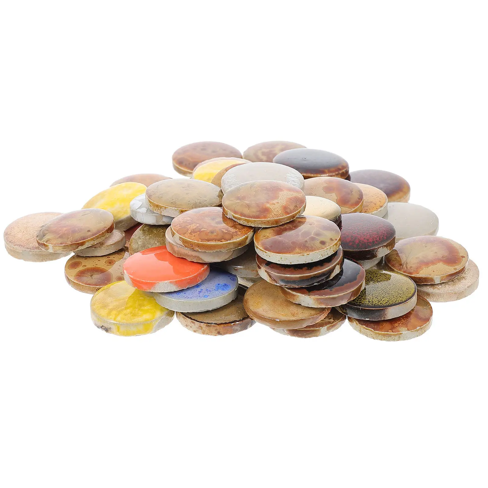 Bag Ceramic Tile Mosaic Pebble Material DIY Tile Material for Crafts Garden Wall Decoration Natural Color Irregular Shape Stone