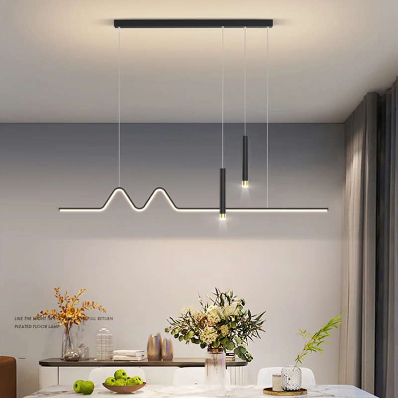 

Restaurant LED Pendant Lights Modern Minimalist Hanging Light Nordic Pendant Lamp for Dining Table Kitchen Study Living Room