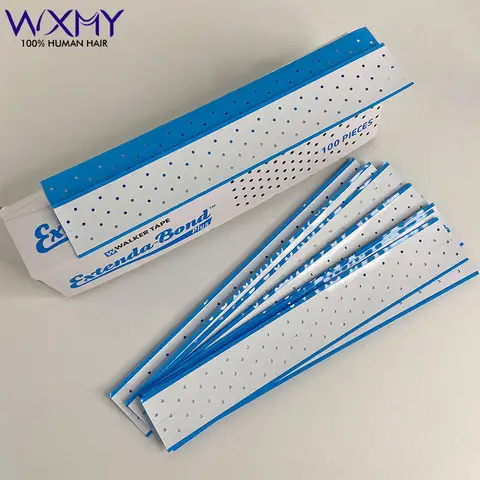 Extenda-Bond Plus Tape Blue Adhesive Walker Tape For Toupee Double-Sided Wig Tape Tabs With Breathing Holes For Lace Front Wigs