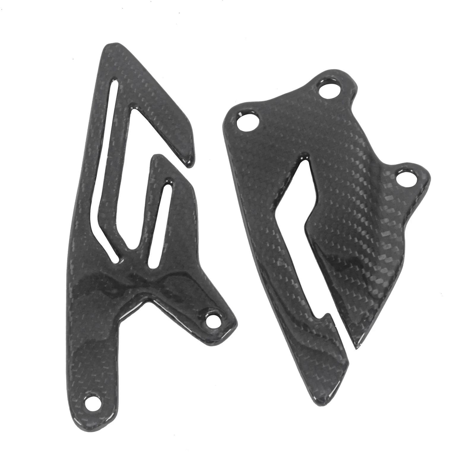 

Для YAMAHA YZF R1 R1M 2020 2021 2022 2023 2024, пластины для подножек из углеродного волокна, задняя часть защиты пятки