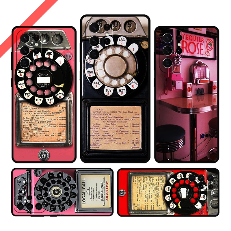 Funda de teléfono de pago azul Retro Vintage para Samsung Galaxy S20 FE S21 S10 S23 Plus S24 S22 Ultra Coque Note20 Note10 S9 S8