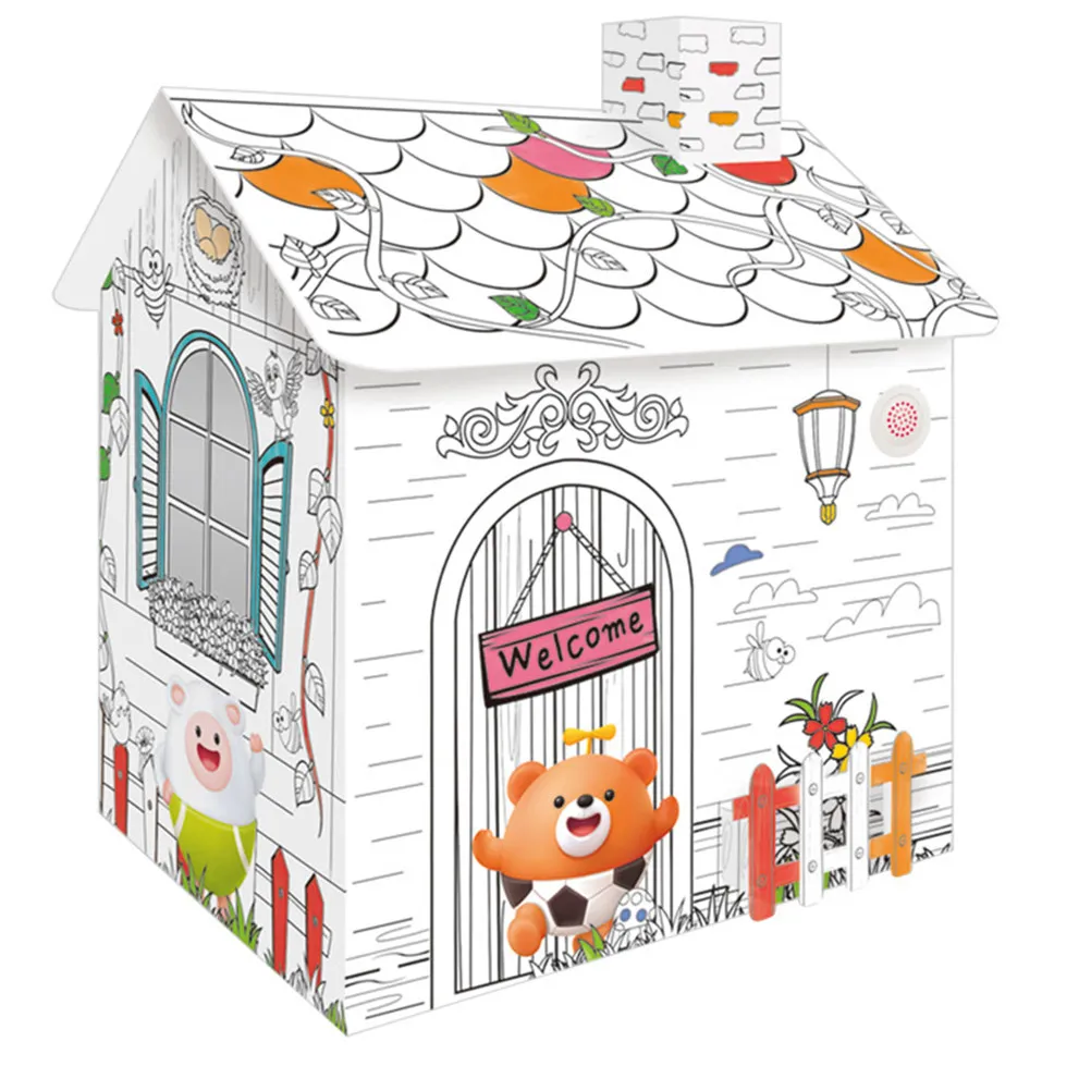 

1Pcs DIY Playhouse Creative Paper Painting Kit Educational Set for Kids Intellectual Development Imagination Hands-on Activity