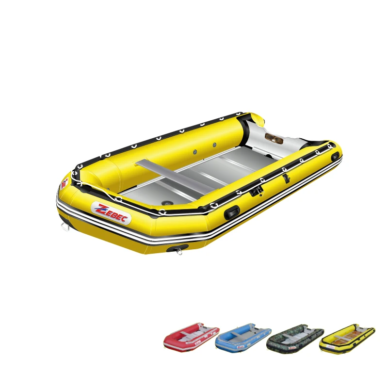

Zebec Fashion Design Pvc Rowing Boats Kayaks Popular Design Size 2m 3m 4m Inflatable Fishing Boat With Outboard Motor