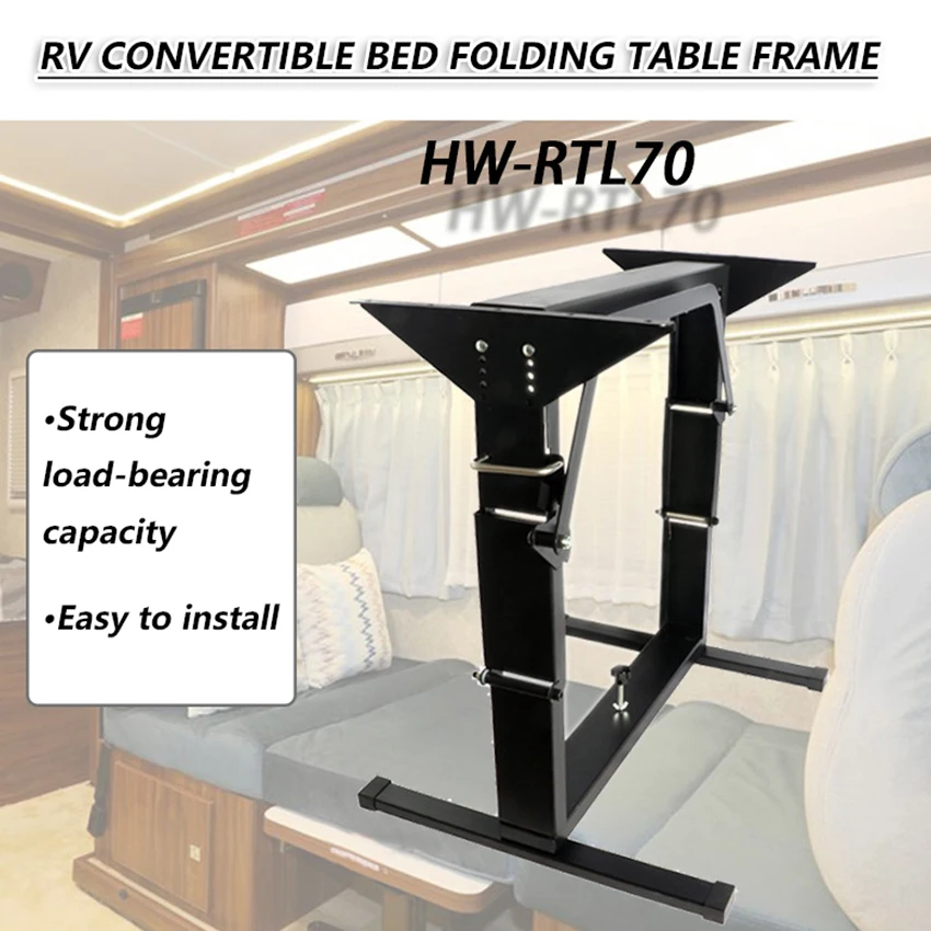 RV Folding Table Leg Adjustable Caravan Modified Portable Table Frame Camping Outdoor Table Legs Dedicated Iron Lifting Legs
