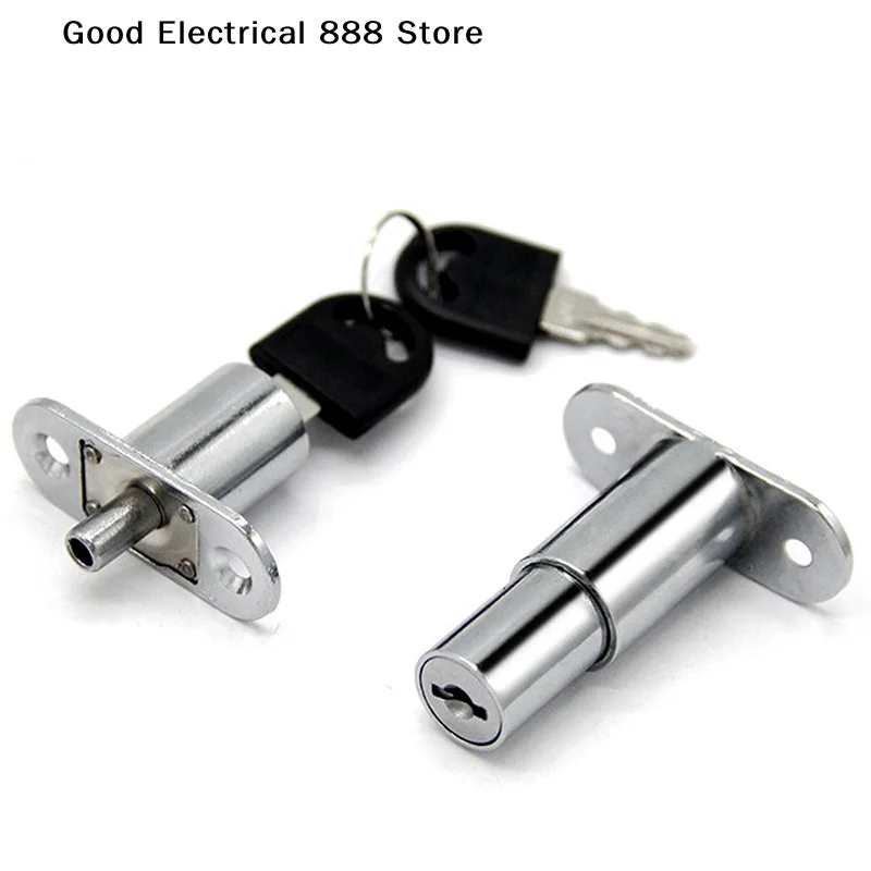 1pc Sliding Lock Zinc Alloy H Slide Chute Lock with Key for Jewellery Wine Showcase Cabinet Door Glass Push Furniture Hardware