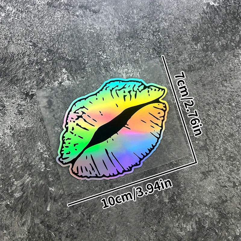 A Creative Kiss Lips Motorcycle Sticker for Body Modification Decoration Covering Scratches on The Side Fuel Tank And Windshield