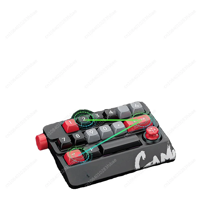 Custom Mechanical Keypad with Joystick Design Full Key No Punch Key Macro Definition Game Keypad with Lights