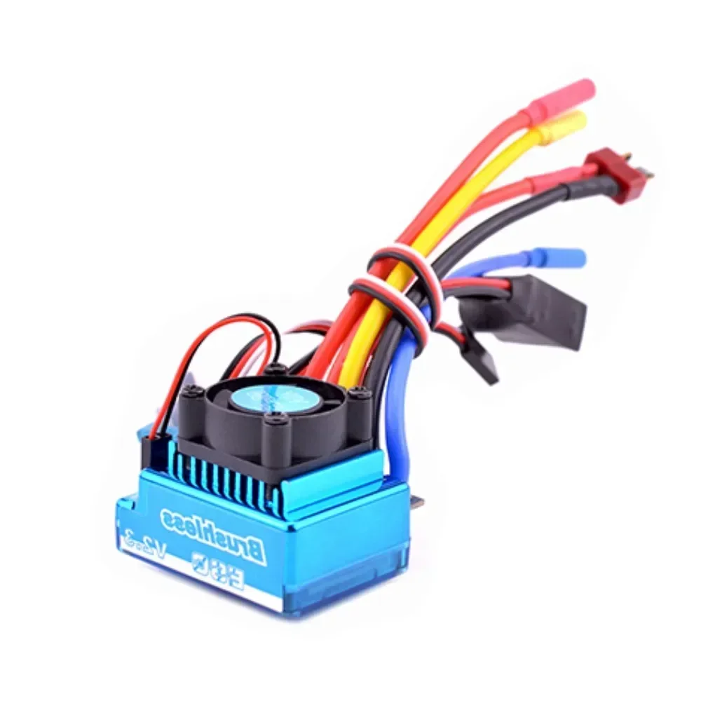 1 Juego de 120A Motor sin escobillas ESC transmisor de Control remoto receptor brazo de engranaje de dirección de Metal para Wltoys XKS 144001   Coche RC 1/14