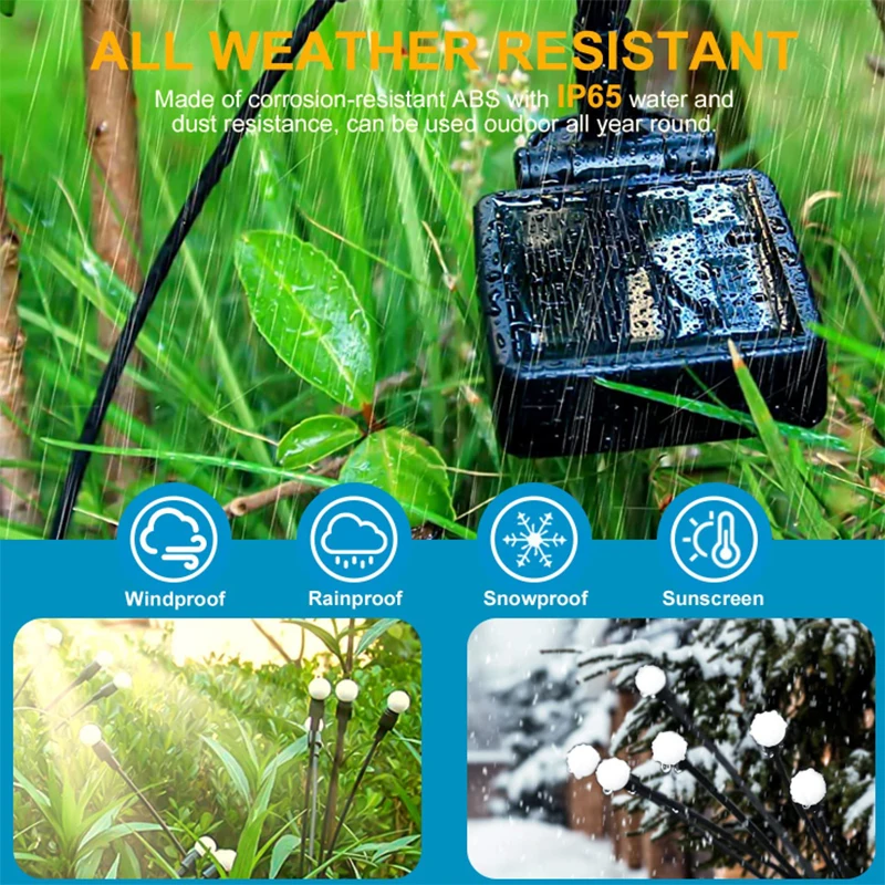 Solar LED Light Outdoor Garden Decoration Landscape Lights Firework Firefly Lawn Lamps Country House Terrace Balcony Decor Lamp