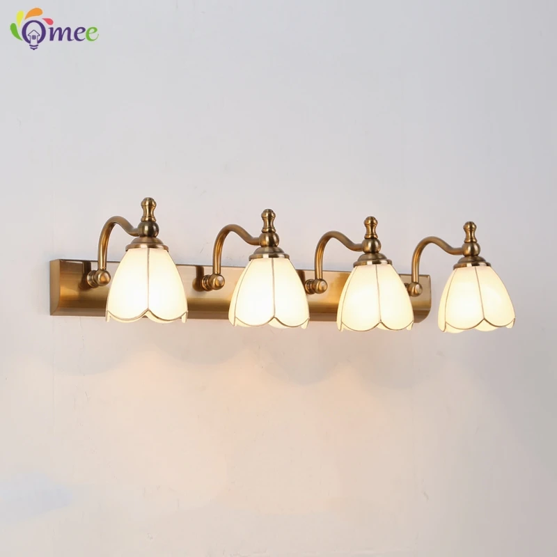 Modern LED Vanity Lights Bathroom Mirror Wall Lamps 2heads 4Light Mirror Front Lamp Toilet Wall Mounted Lighting Fixtures Sconce