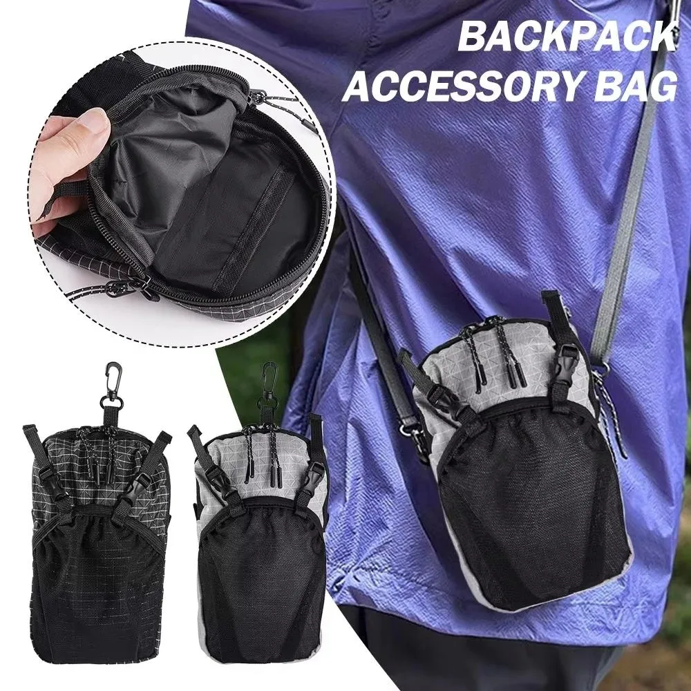 

Fashion Nylon Crossbody Phone Bag Ultralight Multi-Function Camping Storage Bag Large Capacity Portable Water Bottle Bag