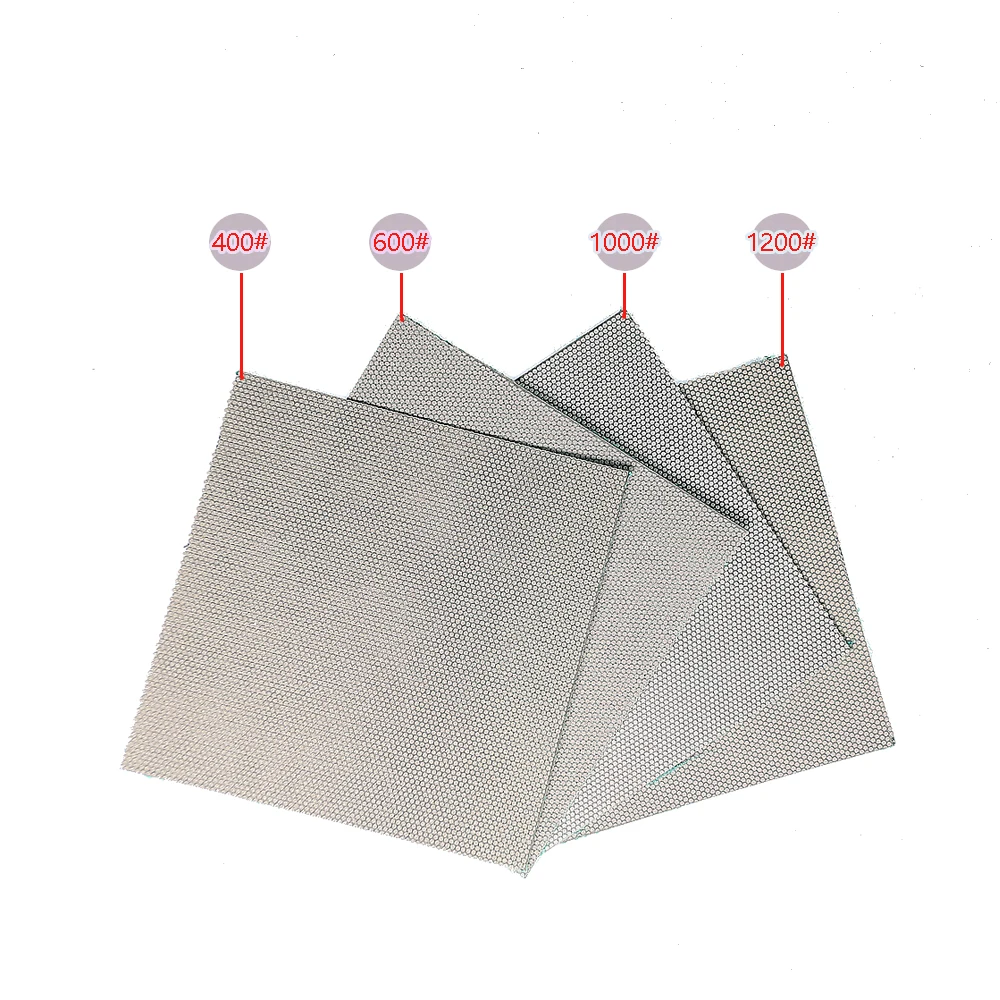 Hoja de pulido de diamante galvanizada de 4 "x 4", papel de lija de limpieza manual para Metal, madera, pulido, azulejo de cerámica, vendaje de bordes de vidrio, 1 ud.