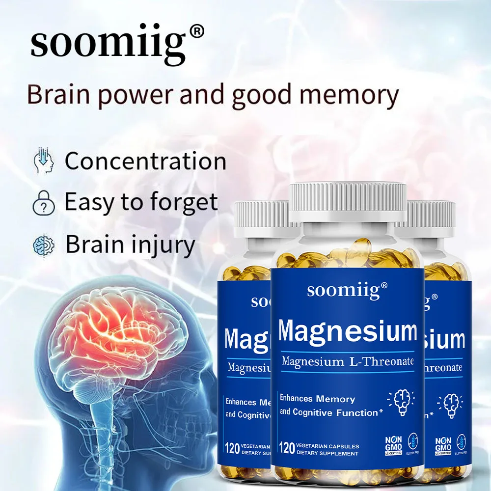 Magnesium L-Dreonaatcapsules – Bevordert de gezondheid van de hersenen, het geheugen, verbetert het geheugen en de cognitieve functie