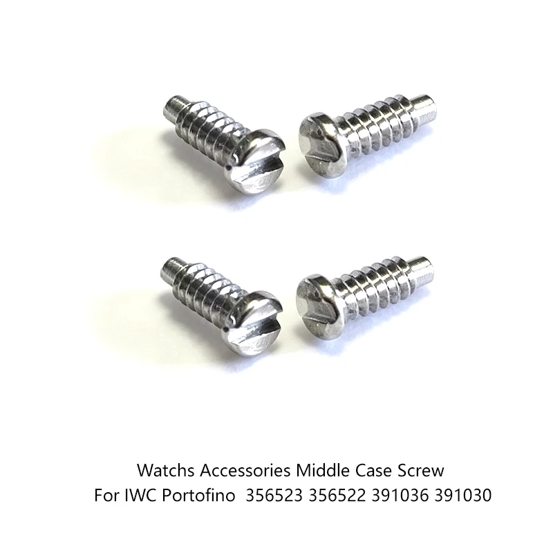 2PCS For IWC Portofino  356523 356522 391036 391030 Watchs Accessories Middle Case Screw Bottom Cover Screw