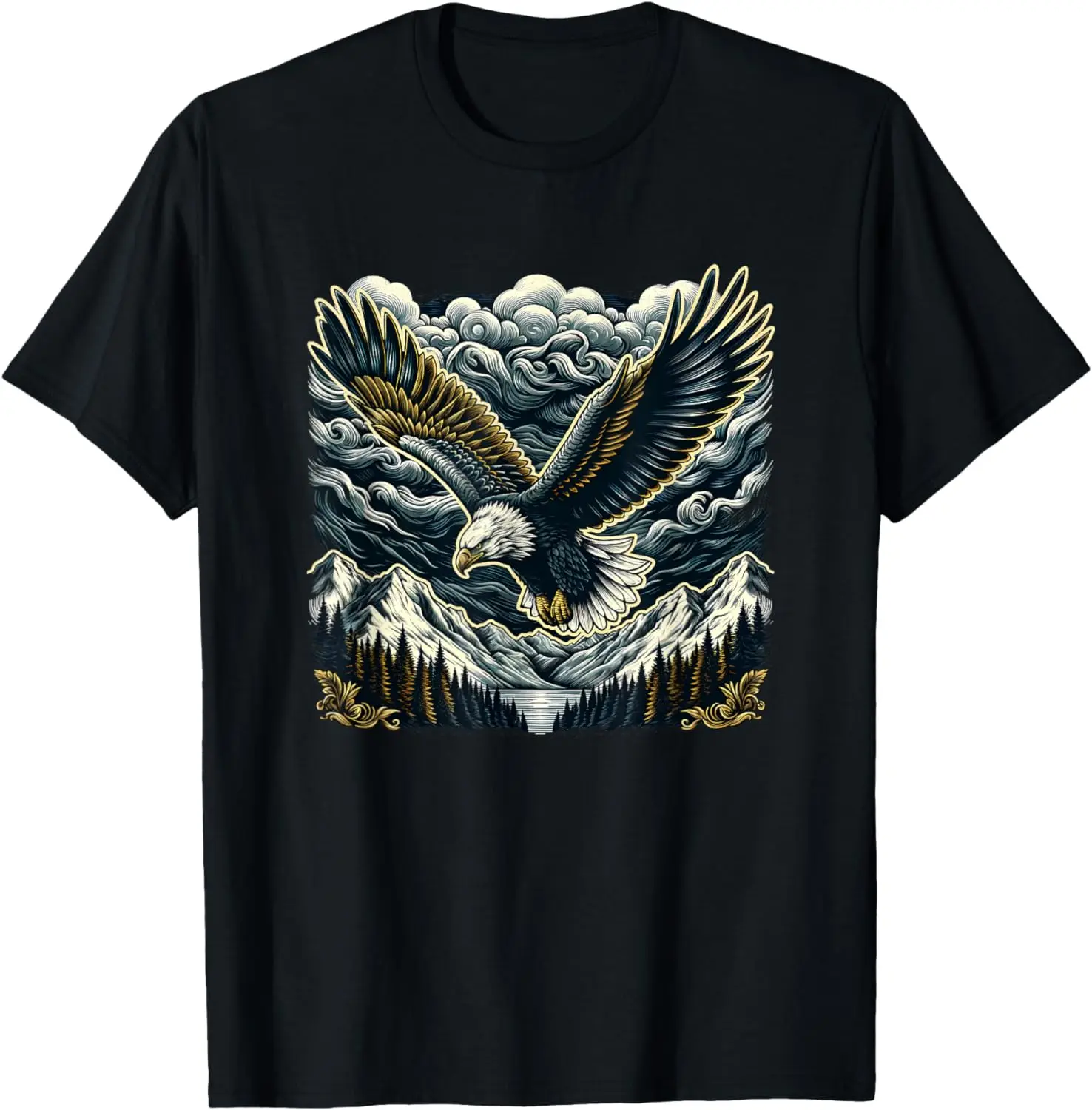 

Eagle Flying Mountains T-Shirt