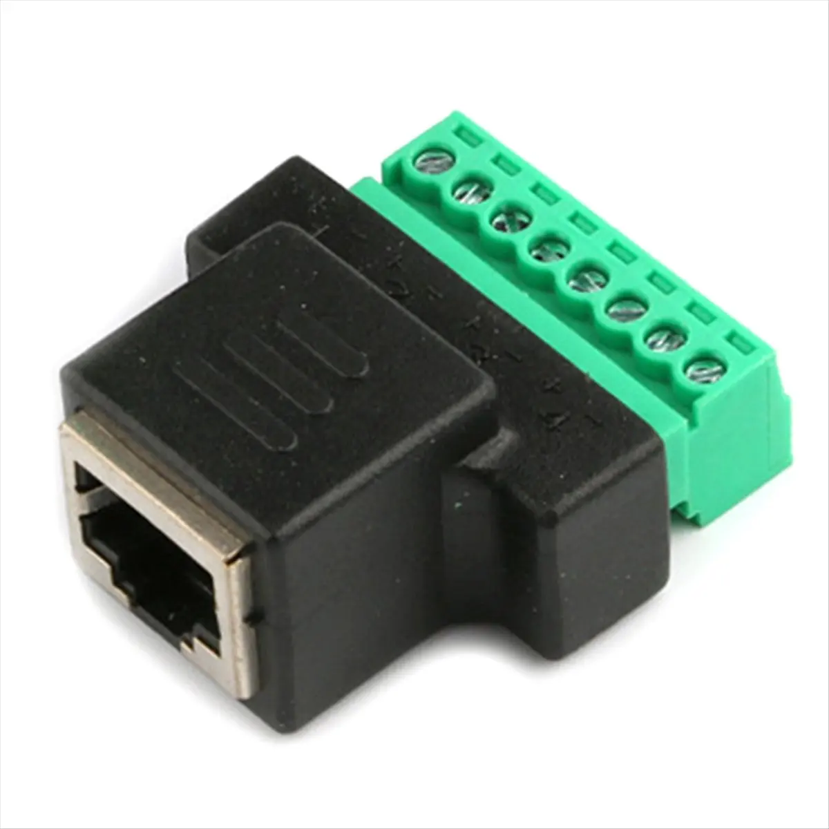 (PQWN) RJ45 Female to Screw Terminal 8 Pin Connector Ethernet Cable Extender Adapter High Quality Network Screw Terminal