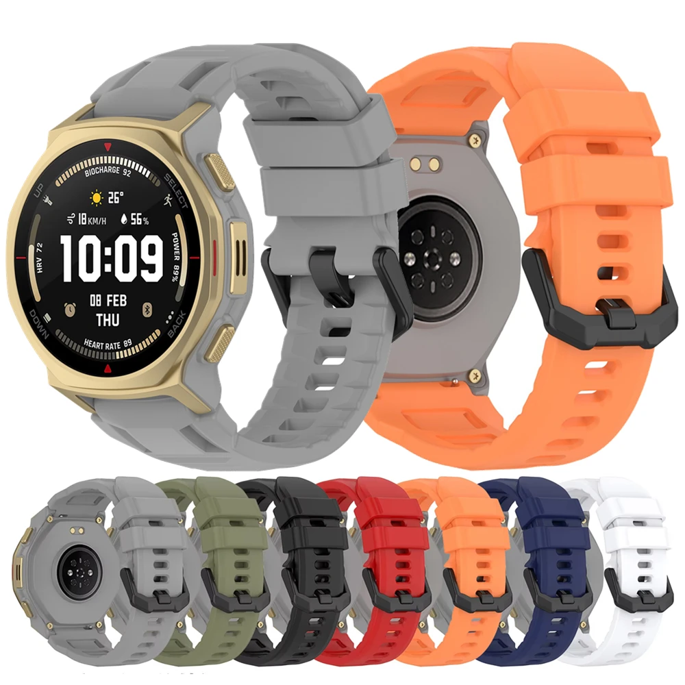 Silicone Watch Band For Amazfit T-Rex 3 Pro 44mm Official Replacement Bracelet Strap For Huami Amazfit T-Rex3 Pro 44mm Wristband