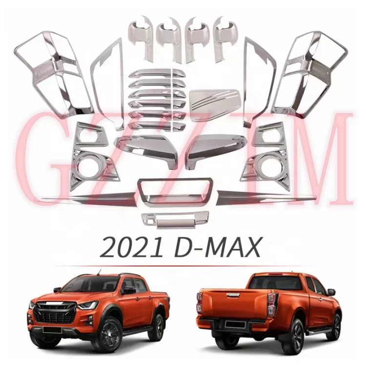 DMAX ชุดอุปกรณ์2020โครเมียมสำหรับตกแต่งภายนอก2021 2020 D-MAX อุปกรณ์ตกแต่งภายนอก