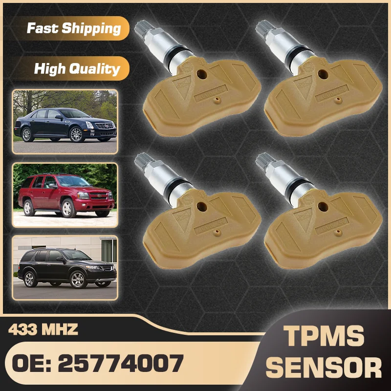 

Tire Pressure Sensor 25774007 433 MHz For Cadillac CTS 2007-2011 Chevrolet Trailblazer 2001-2010 Saab 9-7x 2005-2009 TPMS Sensor