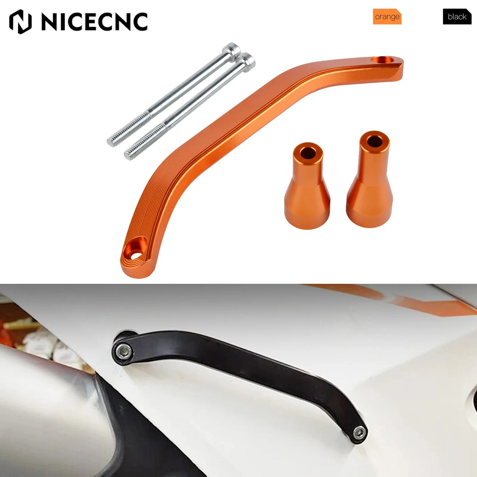 NICECNC untuk KTM 2017-2019 EXC 300 XCW EXCF 500 450 400 350 300 250 200 SX XC SXF 150-125 pegangan belakang sepeda motor