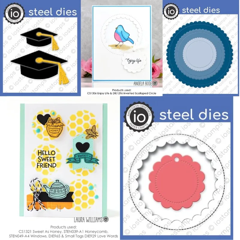 Densely Packed Hexagons Stencils And Dies New Arrival 2025 Scrapbook Diary Decoration Stencil Embossing Template DIY Greeting