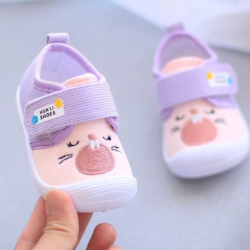 Baby Boy Shoes With Sound 2023 Fall Toddler Girl Cute Cartoon Walking Shoe Soft Bottom Low-top Sneakers Casual and Comfortable