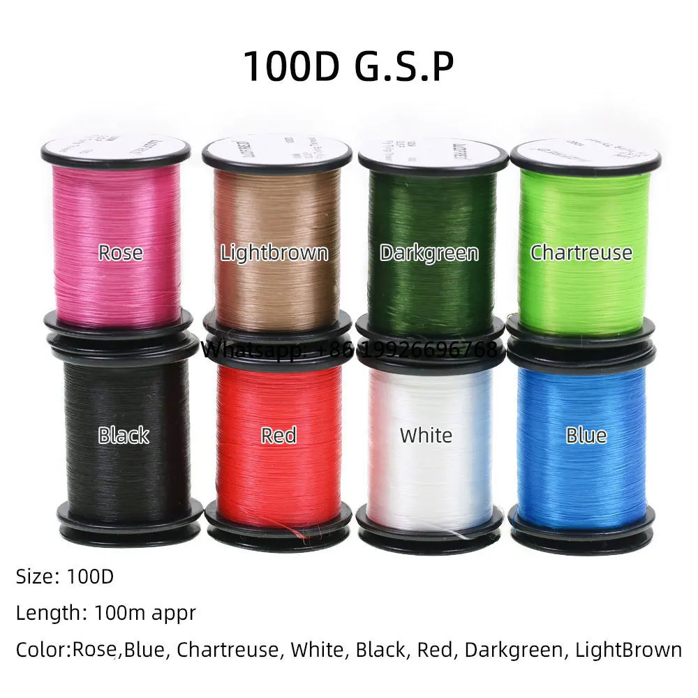 

100D G.S.P Fly Tying Polyethylene Floss Thread Plastic Material for Flies Nymphs Trout Fishing Lures and Bass Target Species man