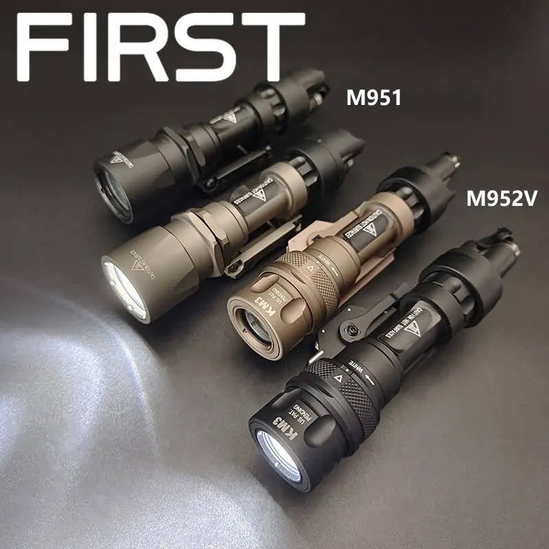 Tactical Metal M951 M952V Strobe LED Surefir Flashlight With M93