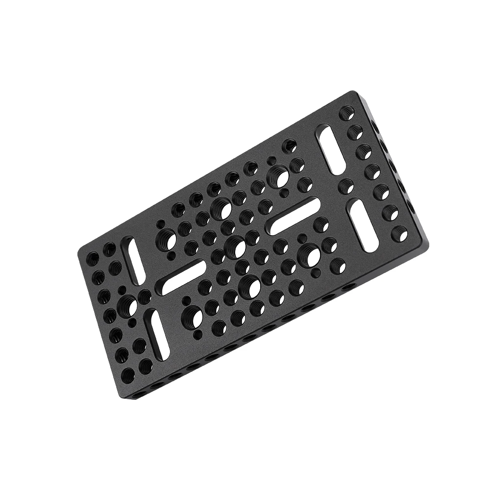 KUANJIE CB14*07 for installing cheese board camera cage on guide rail block, 1/4 3/8 porous connection quick installation board