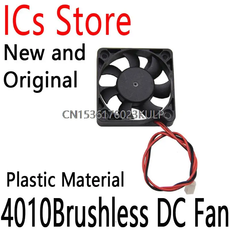 2 STKS Zwart 2 Pin 12 V 40 MM x 10 MM PC Cooling Koeler Fan Voor Arduino Raspberry Pi Reprap Ramps 3D Printer 4010 Borstelloze DC Fan