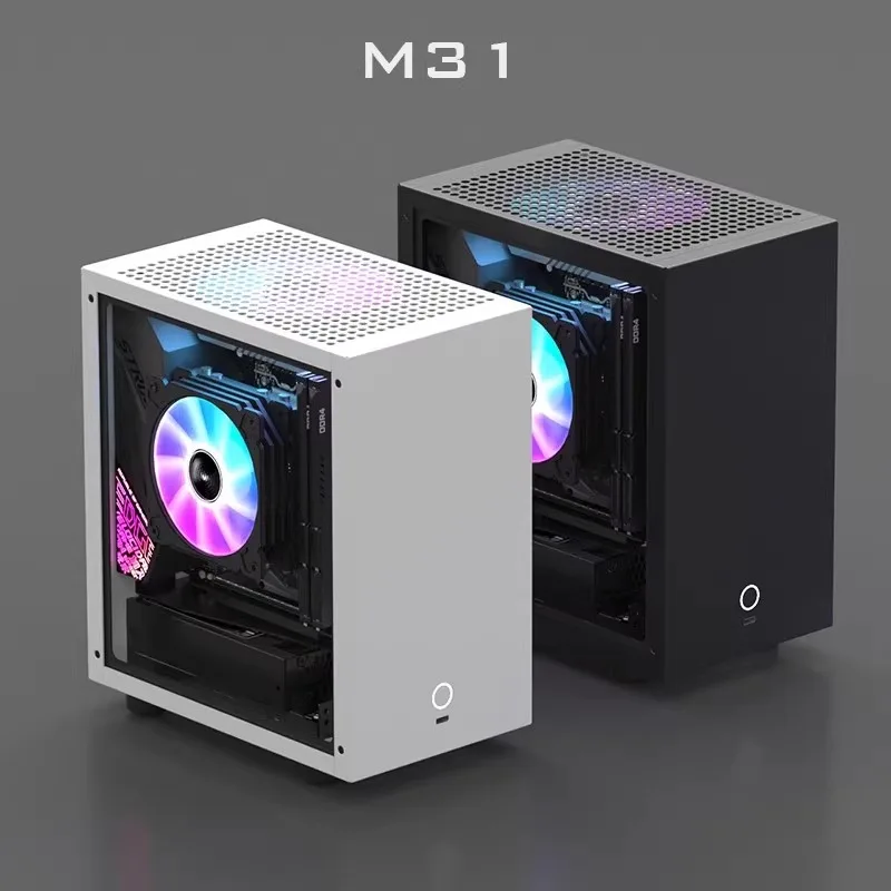 GEEEK M21 M31 itx Mini Portable Small Chassis 120 Water Cooling 1U Power Supply Desktop Computer Main Case