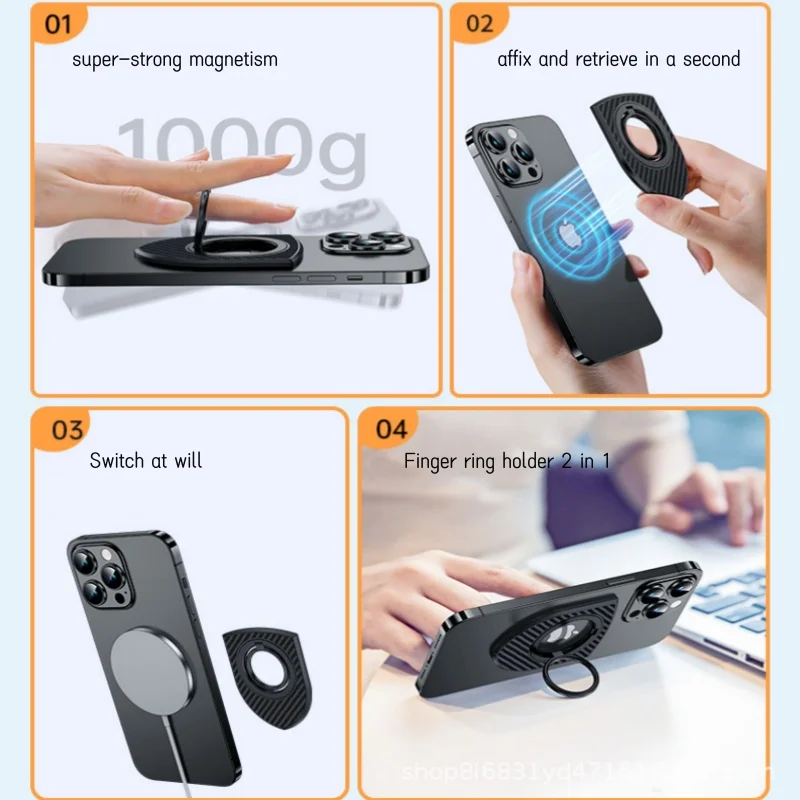 Per telefoni Magsafe supporto per telefono Magentic per iPhone 15 14 13 12 mini pro max staffa con fibbia ad aspirazione magnetica a doppia faccia