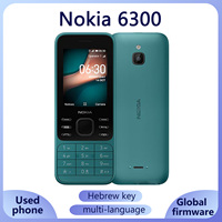 Nokia 6300 4G Feature Phone 2.4 Inch screen Dual SIM KaiOS Wifi Bluetooth Mobile with Hebrew key long standby used phone